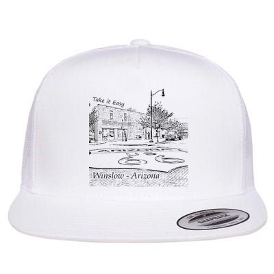 Winslow Arizona Az Us 66 Take It Easy Est. 1926 Mother Road Flatbill Hat
