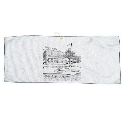 Winslow Arizona Az Us 66 Take It Easy Est. 1926 Mother Road Large Microfiber Waffle Golf Towel