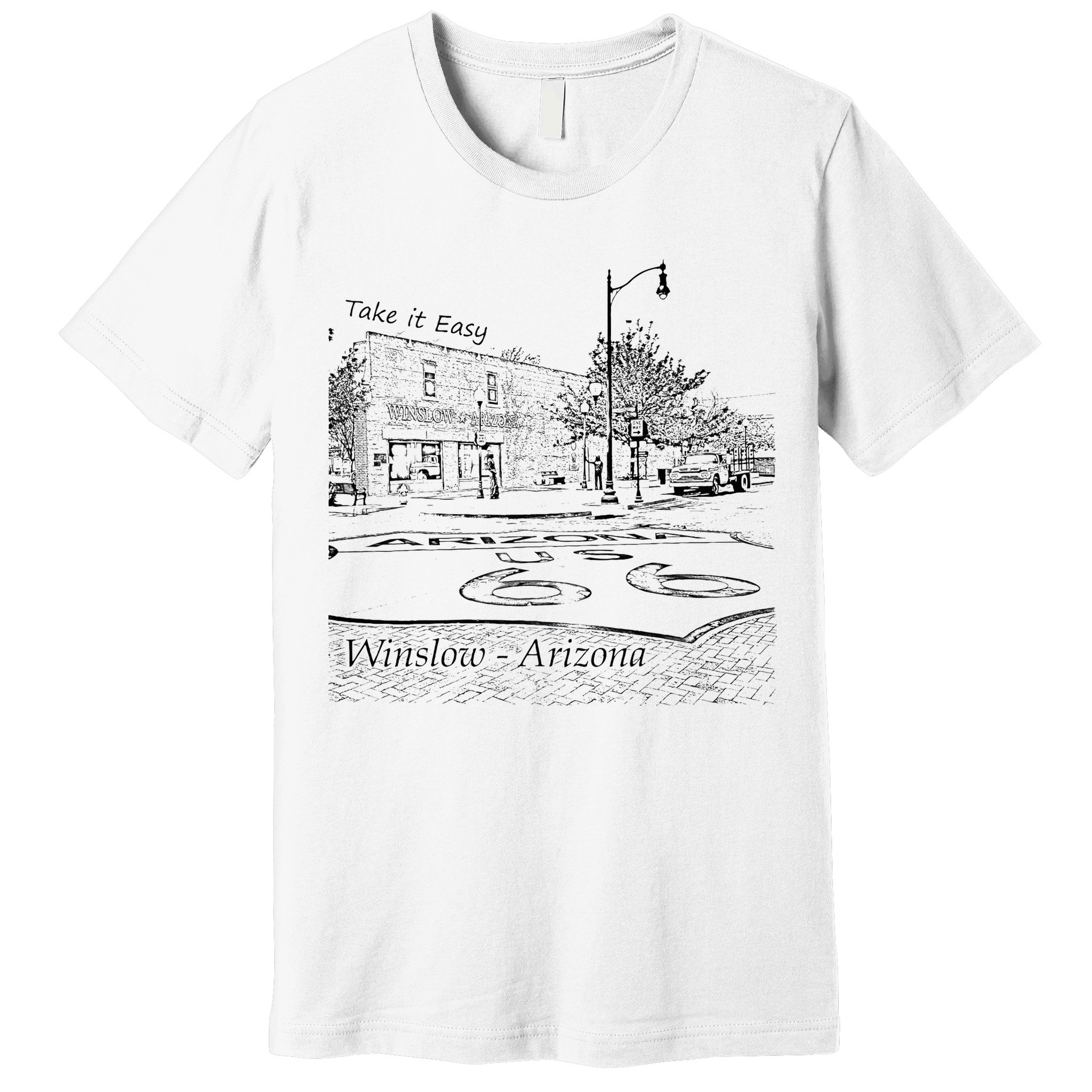 Winslow Arizona Az Us 66 Take It Easy Est. 1926 Mother Road Premium T-Shirt
