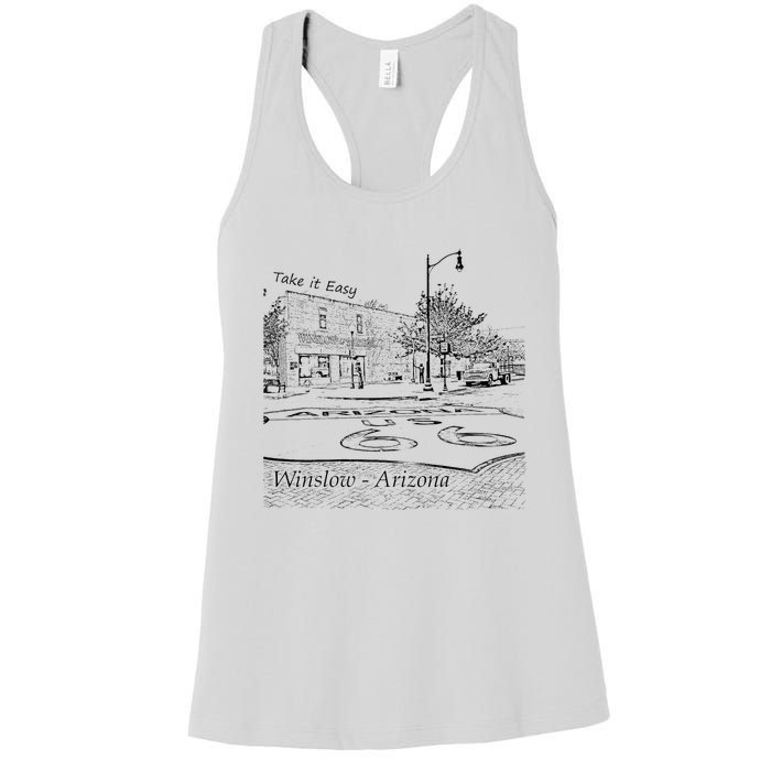 Winslow Arizona Az Us 66 Take It Easy Est. 1926 Mother Road Women's Racerback Tank