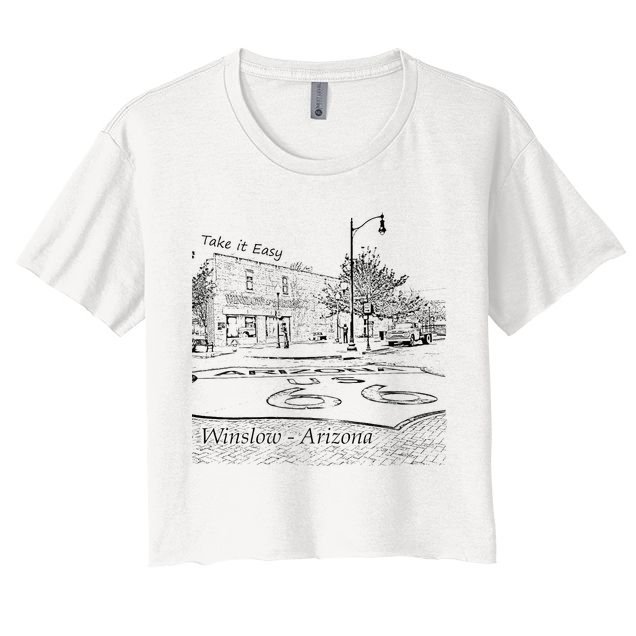 Winslow Arizona Az Us 66 Take It Easy Est. 1926 Mother Road Crop Top