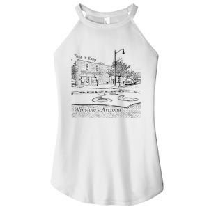 Winslow Arizona Az Us 66 Take It Easy Est. 1926 Mother Road Women's Perfect Tri Rocker Tank