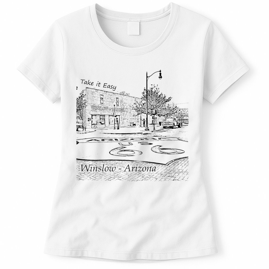 Winslow Arizona Az Us 66 Take It Easy Est. 1926 Mother Road Womens T-Shirt