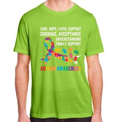 World Autism Awareness Day Month Acceptance Autism Rainbow Gift Adult ChromaSoft Performance T-Shirt