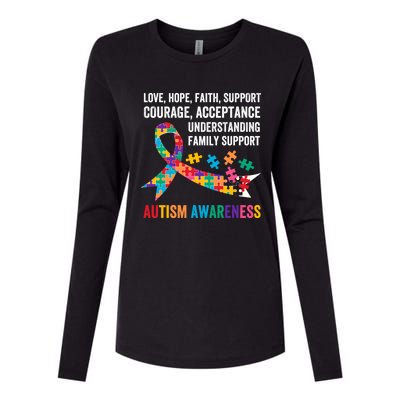 World Autism Awareness Day Month Acceptance Autism Rainbow Gift Womens Cotton Relaxed Long Sleeve T-Shirt