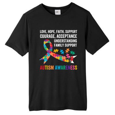 World Autism Awareness Day Month Acceptance Autism Rainbow Gift Tall Fusion ChromaSoft Performance T-Shirt