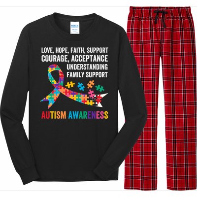 World Autism Awareness Day Month Acceptance Autism Rainbow Gift Long Sleeve Pajama Set