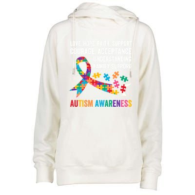 World Autism Awareness Day Month Acceptance Autism Rainbow Gift Womens Funnel Neck Pullover Hood