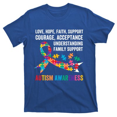 World Autism Awareness Day Month Acceptance Autism Rainbow Gift T-Shirt