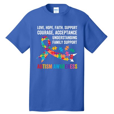 World Autism Awareness Day Month Acceptance Autism Rainbow Gift Tall T-Shirt