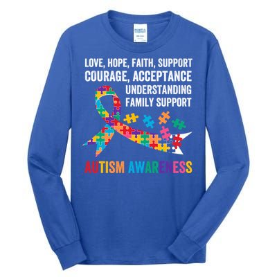 World Autism Awareness Day Month Acceptance Autism Rainbow Gift Tall Long Sleeve T-Shirt