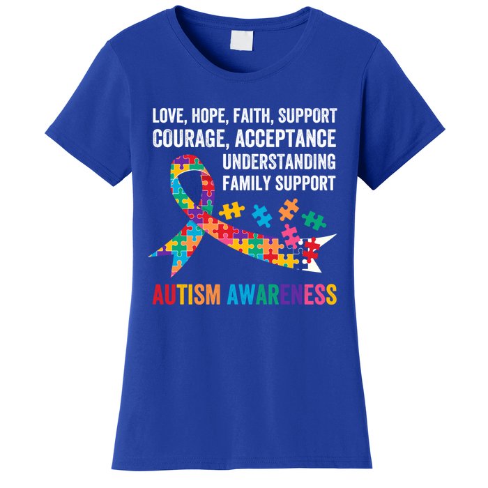 World Autism Awareness Day Month Acceptance Autism Rainbow Gift Women's T-Shirt