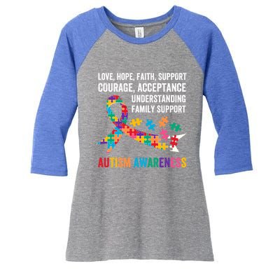 World Autism Awareness Day Month Acceptance Autism Rainbow Gift Women's Tri-Blend 3/4-Sleeve Raglan Shirt