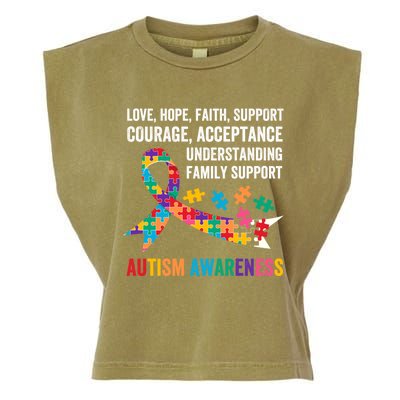 World Autism Awareness Day Month Acceptance Autism Rainbow Gift Garment-Dyed Women's Muscle Tee