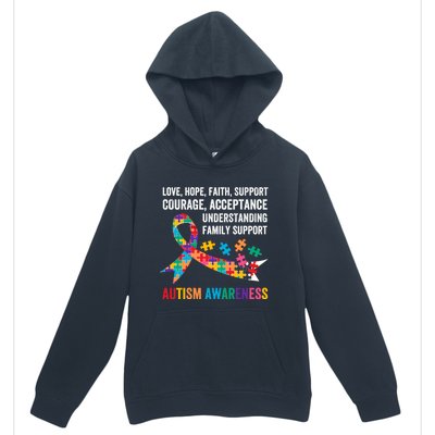 World Autism Awareness Day Month Acceptance Autism Rainbow Gift Urban Pullover Hoodie