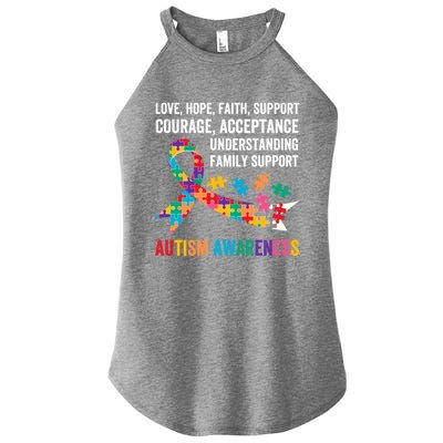 World Autism Awareness Day Month Acceptance Autism Rainbow Gift Women's Perfect Tri Rocker Tank