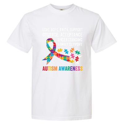 World Autism Awareness Day Month Acceptance Autism Rainbow Gift Garment-Dyed Heavyweight T-Shirt