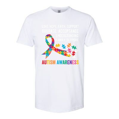 World Autism Awareness Day Month Acceptance Autism Rainbow Gift Softstyle CVC T-Shirt