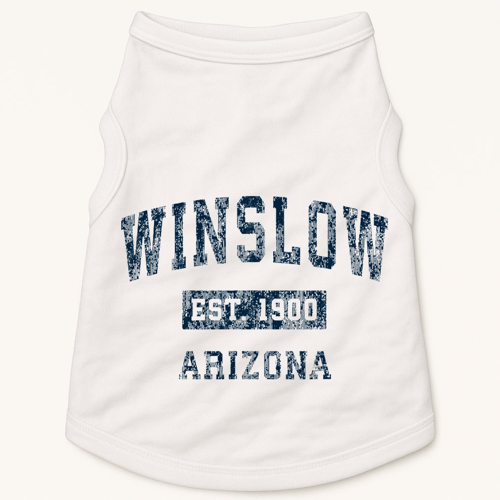 Winslow Arizona Az Vintage Sports Doggie Tank