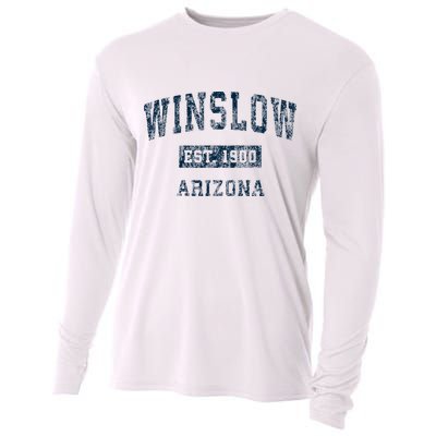 Winslow Arizona Az Vintage Sports Cooling Performance Long Sleeve Crew