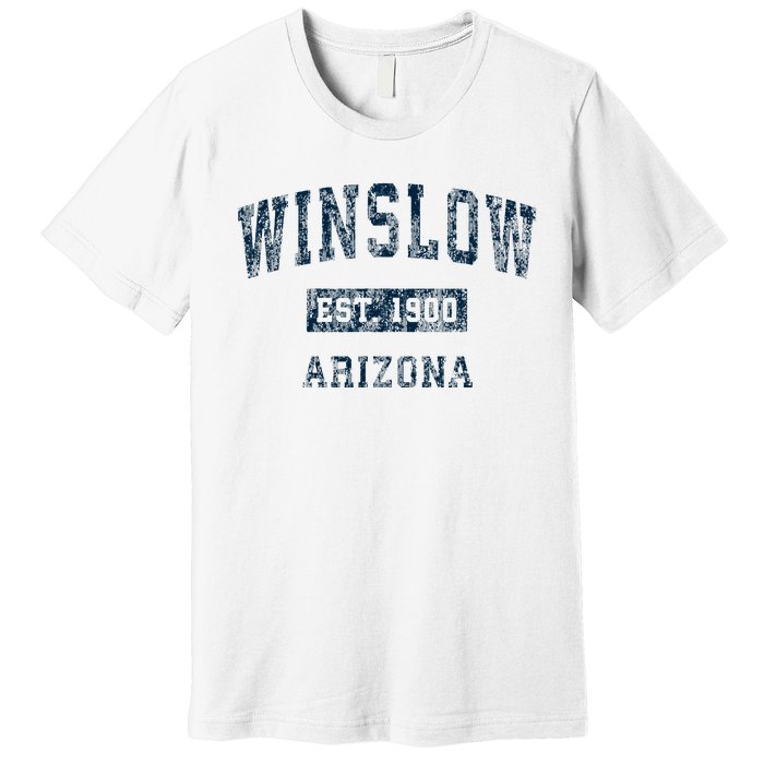 Winslow Arizona Az Vintage Sports Premium T-Shirt