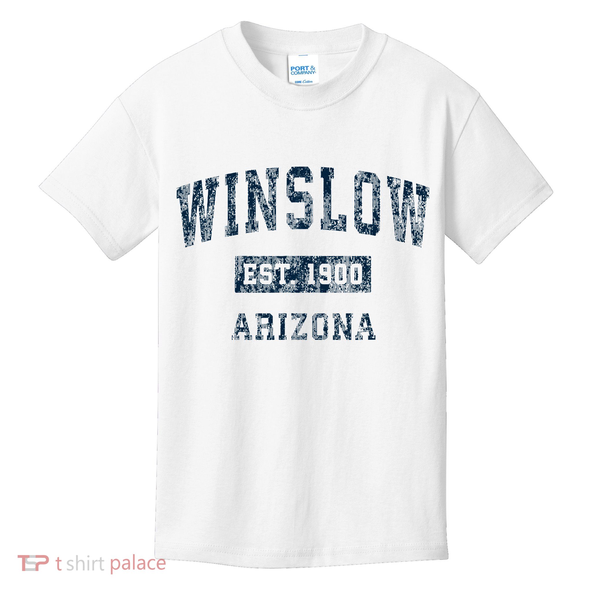 Winslow Arizona Az Vintage Sports Kids T-Shirt