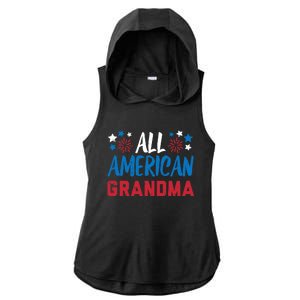 Wo All American Grandma 4th Of July Matching Family Patriotic Ladies PosiCharge Tri-Blend Wicking Draft Hoodie Tank