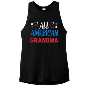 Wo All American Grandma 4th Of July Matching Family Patriotic Ladies PosiCharge Tri-Blend Wicking Tank