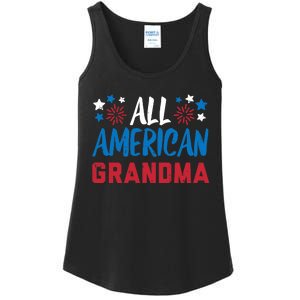 Wo All American Grandma 4th Of July Matching Family Patriotic Ladies Essential Tank