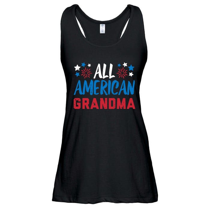 Wo All American Grandma 4th Of July Matching Family Patriotic Ladies Essential Flowy Tank