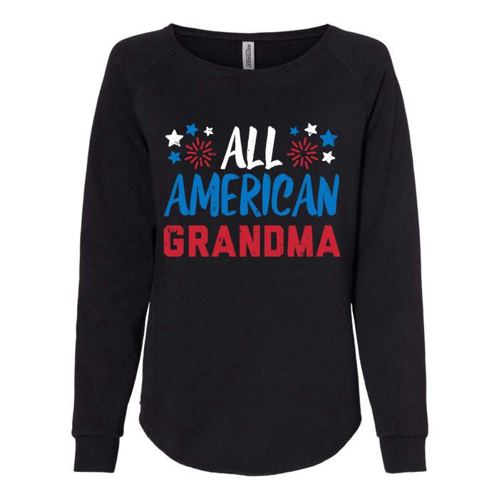 Wo All American Grandma 4th Of July Matching Family Patriotic Womens California Wash Sweatshirt