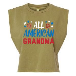 Wo All American Grandma 4th Of July Matching Family Patriotic Garment-Dyed Women's Muscle Tee