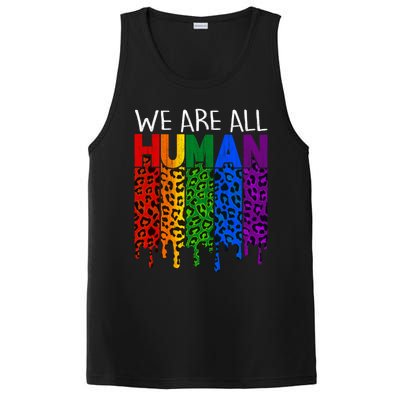 We Are All Hu Proud Lgbt Rainbow Flag Inspirational Funny Gift PosiCharge Competitor Tank