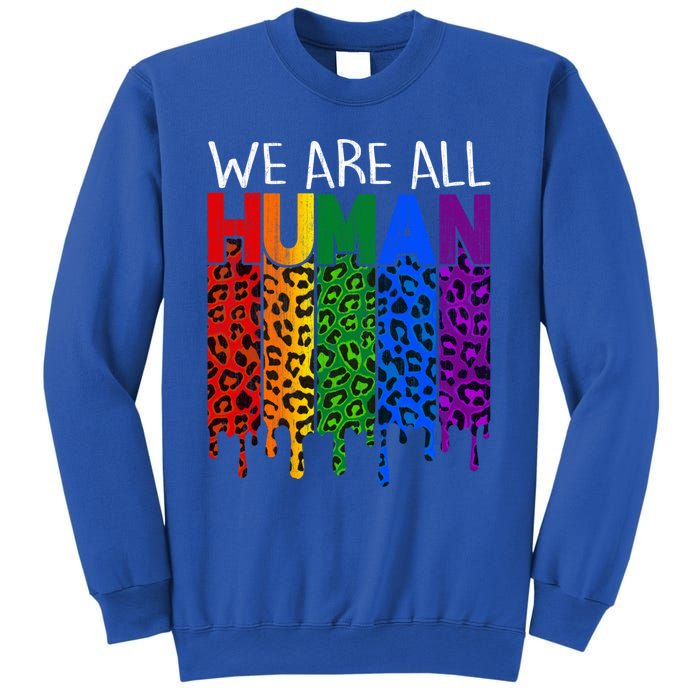 We Are All Hu Proud Lgbt Rainbow Flag Inspirational Funny Gift Sweatshirt