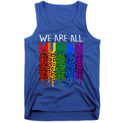 We Are All Hu Proud Lgbt Rainbow Flag Inspirational Funny Gift Tank Top