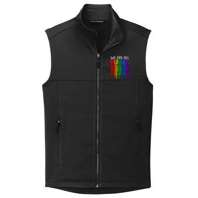 We Are All Hu Proud Lgbt Rainbow Flag Inspirational Funny Gift Collective Smooth Fleece Vest