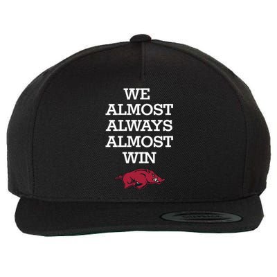 We Almost Always Almost Win Arkansas Wool Snapback Cap