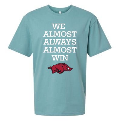 We Almost Always Almost Win Arkansas Sueded Cloud Jersey T-Shirt