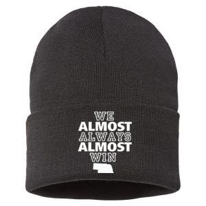 We Almost Always Almost Win Nebraska Map Sustainable Knit Beanie