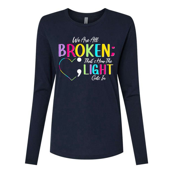 We Are All Colored Hearts Raise Awareness For Mental Health Womens Cotton Relaxed Long Sleeve T-Shirt