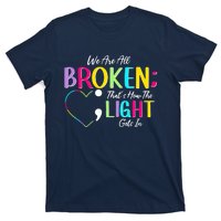 We Are All Colored Hearts Raise Awareness For Mental Health T-Shirt