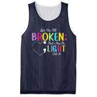 We Are All Colored Hearts Raise Awareness For Mental Health Mesh Reversible Basketball Jersey Tank