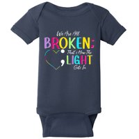 We Are All Colored Hearts Raise Awareness For Mental Health Baby Bodysuit