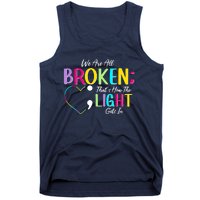 We Are All Colored Hearts Raise Awareness For Mental Health Tank Top