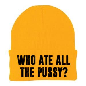 Who Ate All The Pussy Funny Knit Cap Winter Beanie