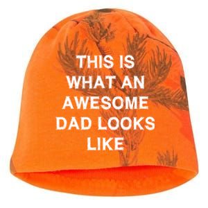 What An Awesome Dad Looks Like Papa Gift Fathergiftday Husband Gift Kati - Camo Knit Beanie