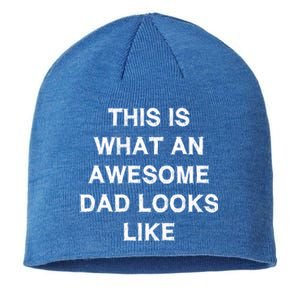 What An Awesome Dad Looks Like Papa Gift Fathergiftday Husband Gift Sustainable Beanie