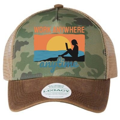 Work Anywhere Anytime Legacy Tie Dye Trucker Hat