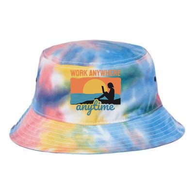 Work Anywhere Anytime Tie Dye Newport Bucket Hat