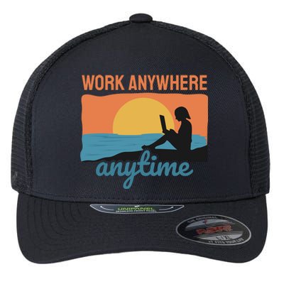 Work Anywhere Anytime Flexfit Unipanel Trucker Cap